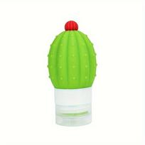 1 Pc  Silicone Travel Dispenser Bottle Cute Cactus Travel Size Toiletries 50/100ml Leak Proof Squeezable Travel Accessories 50ml green