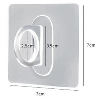 Shelf Support Circular Hook Multi-functional Sticking To The Wall Perforation-free Bathroom Adhesive Hook Home Living Partition Bracket  Jewelry 5Pcs skaidri