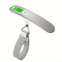 LCD skaitmeninės bagažo svarstyklės 50 kg/110 svarų Nešiojamos elektroninės svarstyklės Svorio balanso lagaminas Kelioninis krepšys Pakabinamas plieninio kablio žvejybos svarstyklės 1pc white