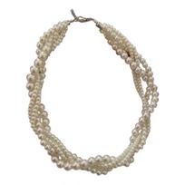Korean Twining Pearl Choker Necklace for Women Geometric Clavicle Chain Imitation Pearl Neckchain Wedding Bride Jewelry