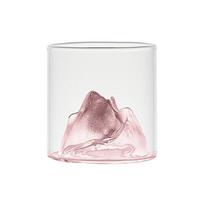 Chinese style Whisky Glass Cup 3D Mountain Water Glass Glacier Mug Vodka Wine Cup Glass Artwork Gift Whisky Bottle Drinkware Hot 170ml white