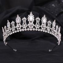 Paprasta Pasakų Princesės Formos Cirkonio Karūna Nuotakos Vestuvės Vestuvinė Suknelė Vakarienė Kelionės Fotografija Karūna Tiara Moterims black