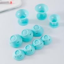 Silicone Hair Curler No Heat No Clip Hair Curling Styling DIY Tool Women Hair Curler Soft Rubber Magic Hair Care Rollers 10pcs blue