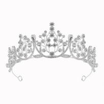 Vaikų karūna tiara Princesės kalnų krištolo galvos juosta Modelis Katwalko pasirodymas Karūna Mergaičių gimtadienio suknelė Plaukų aksesuarai white