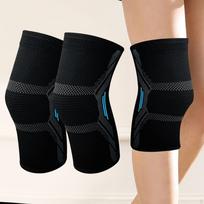 2Pcs Knee Braces Compression Sleeve Comfortable Support Brace Protection for Running Blue S black