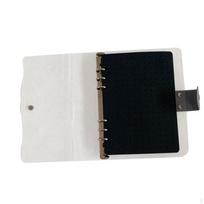 Pin Organizer Book Enamel Display Binder Organization for Men Women Travel 8 Pages Portable white