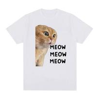 Talking Cat Mieli meme marškinėliai vyrams Moteriški madingi trumpomis rankovėmis Juokingi marškinėliai su iškirpte 100 % medvilnės, dideli Kawaii marškinėliai. XXXL juoda