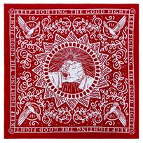 Hiphop Print Headscarf Lightweight Kerchiefs Ethnic Style Turbans for Girl Motorcycles Nightclub Photography Tool raudona