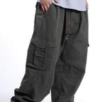Men's Plus Size  Cotton Sweatpants Fat Solid Color Loose Hip-hop Sweatpants 4XL