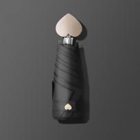 Sun Umbrella Creative Love Handle Sunny Umbrella Couple Umbrella Black Gel Sun Protection