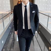 Kostiumas Vyriškas Dviejų dalių Kostiumas Slim Fit Verslo Vyriškas Profesionalus Formalus Drabužis XXXXXL black