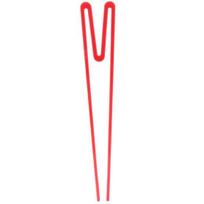 Toddler Chopstick Food Grade High Temperature Resistance Integrated Training Solid Color M Shape Learning Chopstick Baby Accessories raudona