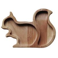 Serving Tray Easy to Clean Reusable Food Grade Eco-friendly Space-saving Keep Tidy Various Shapes Squirrel Wooden Snack Tray Living Room Accessories A