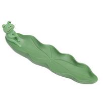 Decorative Vivid Lovely Boat Glossy Censer Burner Frog Incense Holder Frog