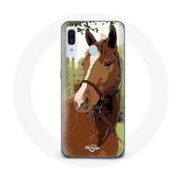 Coque pour samsung galaxy A40 Quarter Horse Marron Race de cheval