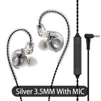 VAORLO 3,5 MM / Type-C laidinės ausinės, išmanusis skaitmeninis lustas, gryna garso kokybė, tikras HiFi stereo su bosu ir mikrofonu, suderinamos su mobiliaisiais telefonais 3.5MM Jack sidabras