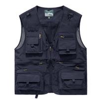 Spring and Autumn Mesh Quick Dry Vest Men's Casual Outdoor Multi-Pocket Fishing Photography Horse Clip Vest Plus Size XXXXXXL juoda