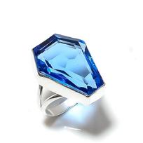 Natural Swiss Blue Topaz Gemstone 925 Sterling Silver Gift Ring Size 9 R7R40