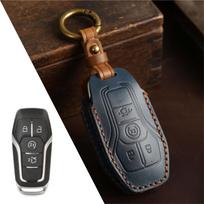 2019 m. rakto dangtelis, skirtas Ford Fusion Mondeo Mustang F-150 Explorer Edge 2015 2016 2017 2018 m. automobilio stiliaus raktų apsaugos raktų pakabukas mėlyna