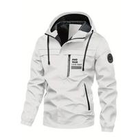 Vidutinio ilgio laisvalaikio striukė parkas paltas su gobtuvu vyriški nauji vandeniui atsparūs vyriški lauko drabužiai 4XL black