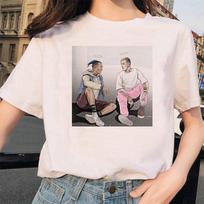 Rapper Lil Peep T-Shirt Rap Hip Hop LilPeep Girl Tshirt Women Harajuku 90s Korean Vintage S balta