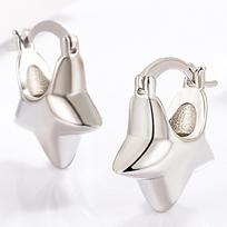 Premium Sense Retro Simple Pentagram Earrings, Personality Temperament Fat Pentagram Jewelry, Female