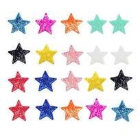20 Pcs Cloth Patches Sequin Pentagram Shape Different Colors Sweater Dress Blouse Decor