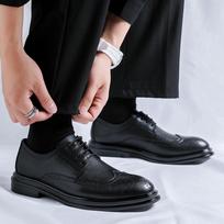 Vyriški batai su raišteliais, juodos odos, oficialūs, vyriški batai, brogue, vestuviniai, vakarėliai, biuro, verslo, vyriški batai. 6.5 black