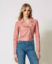 AL KHALID Party Causal Women Slim-fit Pink Stylish 100%Lambskin Leather Jacket Designer XS rožinė