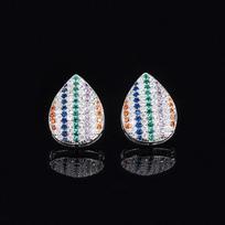 Exaggerated Necklace Crystal Striped Water Drop Shell Stud Ethnic Style Bohemian Style Necklace beige