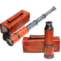 London 1920 Brass Maritime 15x Pirate Spyglass Telescope - Functional, Brass and Clear