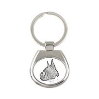 Boxer, German Boxer I - keychain with a dog, keychain with a print, personalized pendant from the Art-Dog brand sidabras
