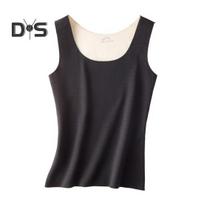 Autumn Winter DE Velvet Thermal Vest U neck Sleeveless Tank Top Solid Color Seamless Warm Underwear Bottoming Tops 3XL juoda