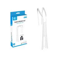 Apsauginis dangtelis su 7 vnt dulkių kištukais USB HDMI sąsajos dangtelis, skirtas PS5 konsolės priedams 37.6*24*23.9cm skaidri