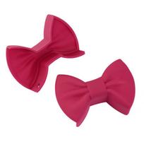 2vnt silikoninės orkaitės pirštinės Creative Bow Shape orkaitės pirštinės karščiui atsparūs puodų laikikliai maisto ruošimui Mini orkaitės pirštinės Virtuvės įrankis tamsiai mėlyna spalva