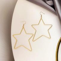 Popular Pentagram Big Earrings Fashion Exaggerated Irregular Dangle Earrings for Women     Female Jewelry Earings