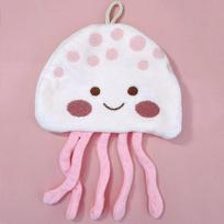 Cartoon Cute Children's Hanging Style Hand Towel Kitchen and Bathroom Absorbent Thick Coral Fleece Octopus Hand Towel auksinė žuvelė