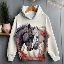 Boys Grils 3D Shark Hoodie Pullover Long Sleeve 3D Print Spring Fall Fashion Streetwear Kids 3-12 Years Outdoor Casual Daily 100CM