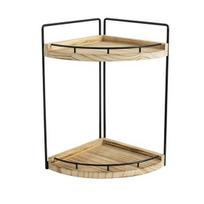 2-Tier Bathroom Counter Organizer Counter Corner Shelf Strong Load-bearing Easy to Assemble Dual Layer