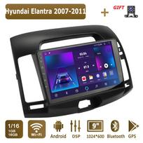 Android automobilinis radijas Hyundai Elantra 2007-2011 m. Multimedijos grotuvas Pagrindinis įrenginys Stereo GPS navigacija BT WIFI 1+16GB 1+16GB