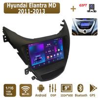 Android Carplay Automobilinis Radijas Hyundai Elantra MD 2011-2013 Multimedijos Grotuvas Pagrindinis Įrenginys Stereo GPS Navigacija BT WIFI 2+32GB 1+16GB brown