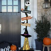 Halloween Wooden Glowing Witch , Indoor Outdoor Porch Yard Decoration - Spooky Glowing Witch Decorative Sign One Size