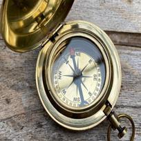 5.08cm Pocket Compass Handmade Travel Compass Steampunk Polish Compass Gifts For Him gray