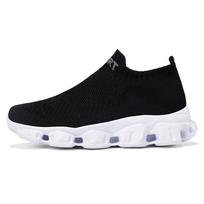 Men's Lightweight Sneakers Slip-on Breathable Thick-soled Running Shoes Basketball Sneakers Outdoor Men Tennis Shoes Zapatillas 39 black