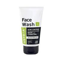 Ustraa Face Wash Acne Control - With Neem & Charcoal - 100g - Oil control, Prevents Acne, Especially for Oily skin black