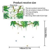 T44# Augalai Dideli medžiai Lapai Drugeliai Sienos lipdukas Vaikų kambario fonas Namų dekoravimas Freska Svetainės tapetai 90x30cm-2PCS