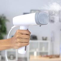 Vertical Steaming Iron, Travel, 800W, 220ml Tank, Eliminates Wrickle, Smell And Disinfect, Thick And Delicate Tissue Brush, Ready In 45s, White Color 15x5x5cm