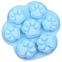 Silicone Mold Lovely Paw Ice Cube Soap Fondant Decoration Silikon Shape mold mėlyna
