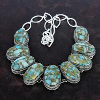 Copper Amazonite Necklace 925 Sterling Silver Necklace Handmade Jewelry Adjustable Chain Necklace Natural Gemstone Necklace Vintage Jewelry gray