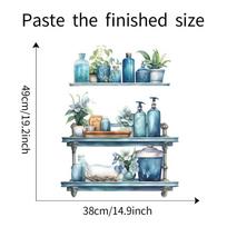 Fun-f58 Shelf Vase Bathroom Bathroom Wall Beautification Decorative Wall Stickers 40*50CM/fun-f58